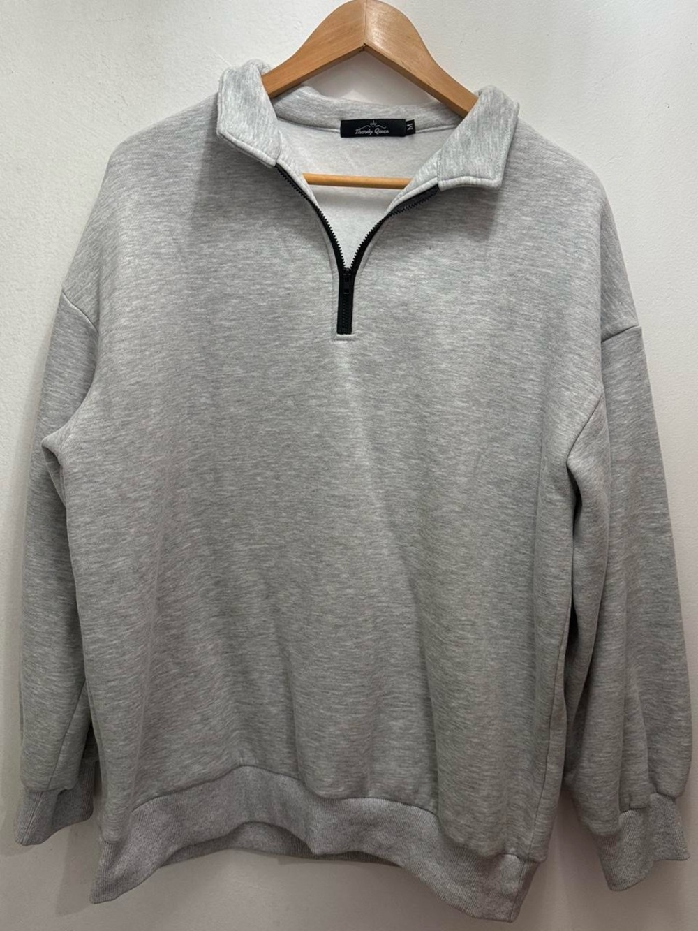 Quarter-Zip Heather Gray Men's Sweater